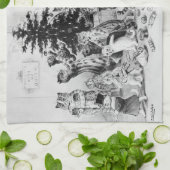 Linge De Cuisine Chats à Noël Louis Wain (Plié)