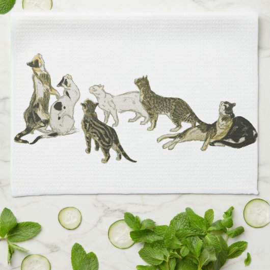 Linge De Cuisine Chats, Alexandre Steinlen (Plié)