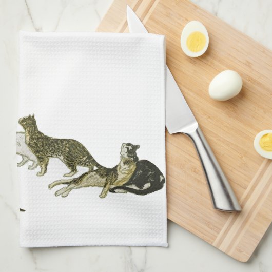 Linge De Cuisine Chats, Alexandre Steinlen (Quart Plié)