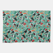 Linge De Cuisine Chats amusants et bas de Noël (Horizontal)