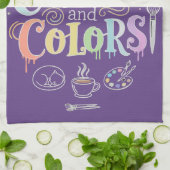 Linge De Cuisine Chats Café et Couleurs (Plié)