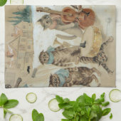 Linge De Cuisine Chats Carol Chant de Louis Wain (Plié)