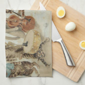 Linge De Cuisine Chats Carol Chant de Louis Wain (Quart Plié)