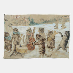 Linge De Cuisine Chats Carol Chant de Louis Wain