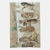 Linge De Cuisine Chats Carol Chant de Louis Wain (Vertical)