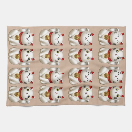 Linge De Cuisine Chats chanceux (Horizontal)