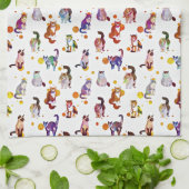 Linge De Cuisine Chats colorés (Plié)
