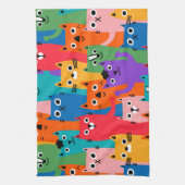 Linge De Cuisine Chats colorés motif (Vertical)