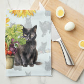 Linge De Cuisine Chats de Ferme Légumes (Quart Plié)