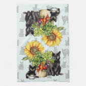 Linge De Cuisine Chats de Ferme Légumes (Vertical)