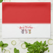 Linge De Cuisine Chats de Noël (Plié)