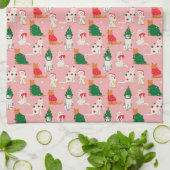 Linge De Cuisine Chats de Noël en Motif d'attraction (Plié)