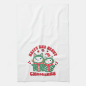 Linge De Cuisine Chats de Noël heureux et méowy (Vertical)