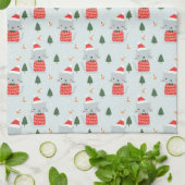 Linge De Cuisine Chats de Noël mignons (Plié)