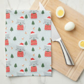 Linge De Cuisine Chats de Noël mignons (Quart Plié)