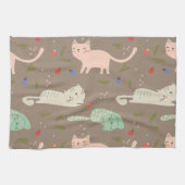 Linge De Cuisine Chats de Noël mignons (Horizontal)