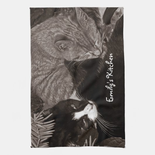 Linge De Cuisine Chats de Yin Yang (Vertical)