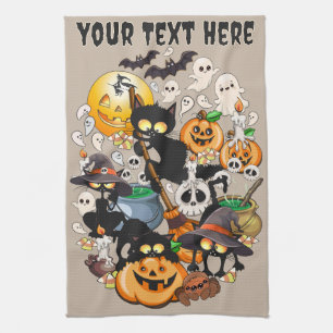 Linge De Cuisine Chats drôles de Halloween Fête