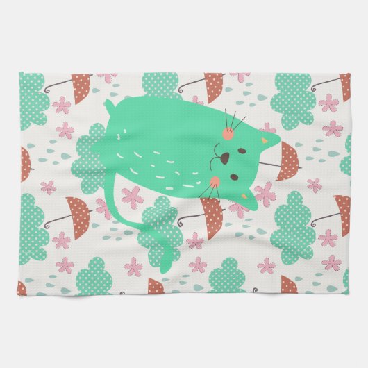 Linge De Cuisine Chats en pluie (Horizontal)