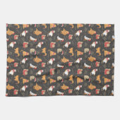 Linge De Cuisine Chats Festifs avec lumière Motif de Noël (Horizontal)