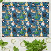Linge De Cuisine Chats Festifs en Costumes de Noël Motif (Plié)