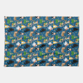 Linge De Cuisine Chats Festifs en Costumes de Noël Motif (Horizontal)