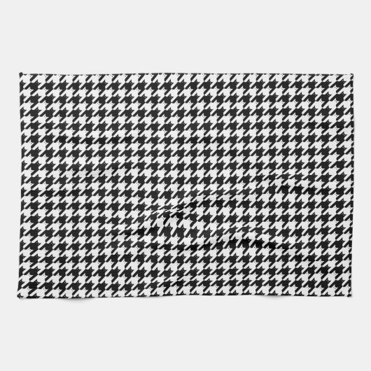 Linge De Cuisine Chats Houndstooth (Horizontal)