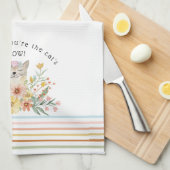 Linge De Cuisine Chats Meow Grandma Cute Kitty Floral Pastel (Quart Plié)