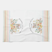 Linge De Cuisine Chats Meow Grandma Cute Kitty Floral Pastel (Horizontal)