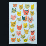 Linge De Cuisine Chats mignons colorés Chatons Bleu<br><div class="desc">Décorez votre cuisine avec cette mignonne serviette. Fait un grand ménage ou cadeau d'anniversaire! Vous pouvez le customiser et ajouter du texte. Consultez ma boutique pour trouver beaucoup plus de couleurs et de motifs plus des trucs de cuisine assortis!</div>