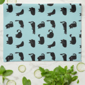 Linge De Cuisine Chats noirs amusants (Plié)