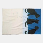 Linge De Cuisine Chats noirs dans la neige, Louis Wain (Horizontal)