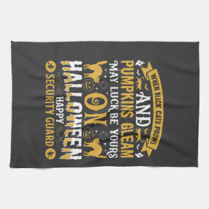 Linge De Cuisine Chats noirs et citrouilles de Halloween Garde de s