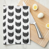 Linge De Cuisine Chats noirs Mewow (Quart Plié)