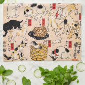 Linge De Cuisine Chats par Utagawa Kuniyoshi (Plié)