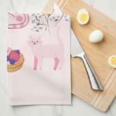 Linge De Cuisine Chats Roses Coziness (Quart Plié)