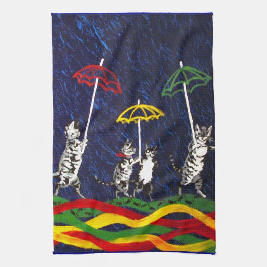 Linge De Cuisine Chats sous la pluie (Vertical)