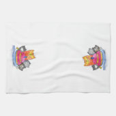 Linge De Cuisine Chats Whimsical avec gâteau d'anniversaire (Horizontal)