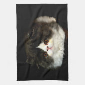 Linge De Cuisine Chatte blanche noire (Vertical)