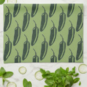 Linge De Cuisine CHAUD & ÉPIY chiles jalapeno motif (Plié)