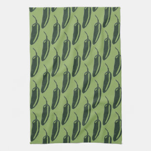 Linge De Cuisine CHAUD & ÉPIY chiles jalapeno motif