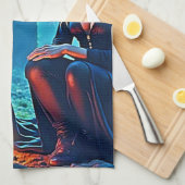 Linge De Cuisine Chaudière ensorcelée des sorcières mystiques (Quart Plié)