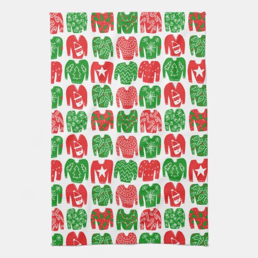 Linge De Cuisine Chauffeurs de Noël moches Motif de vacances (Vertical)