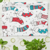 Linge De Cuisine Chaussettes de Noël (Plié)