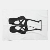 Linge De Cuisine Chaussons Bleu Noir En Pointe (Horizontal)