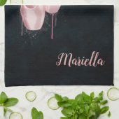 Linge De Cuisine Chaussures de ballet rose Pop Art (Plié)