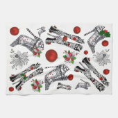 Linge De Cuisine Chaussures de Noël Stiletto à talons hauts Serviet (Horizontal)