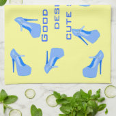 Linge De Cuisine Chaussures mignonnes bleues et jaunes (Plié)