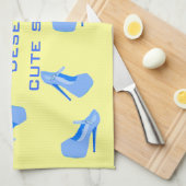 Linge De Cuisine Chaussures mignonnes bleues et jaunes (Quart Plié)