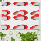 Linge De Cuisine Chaussures rouges (Plié)